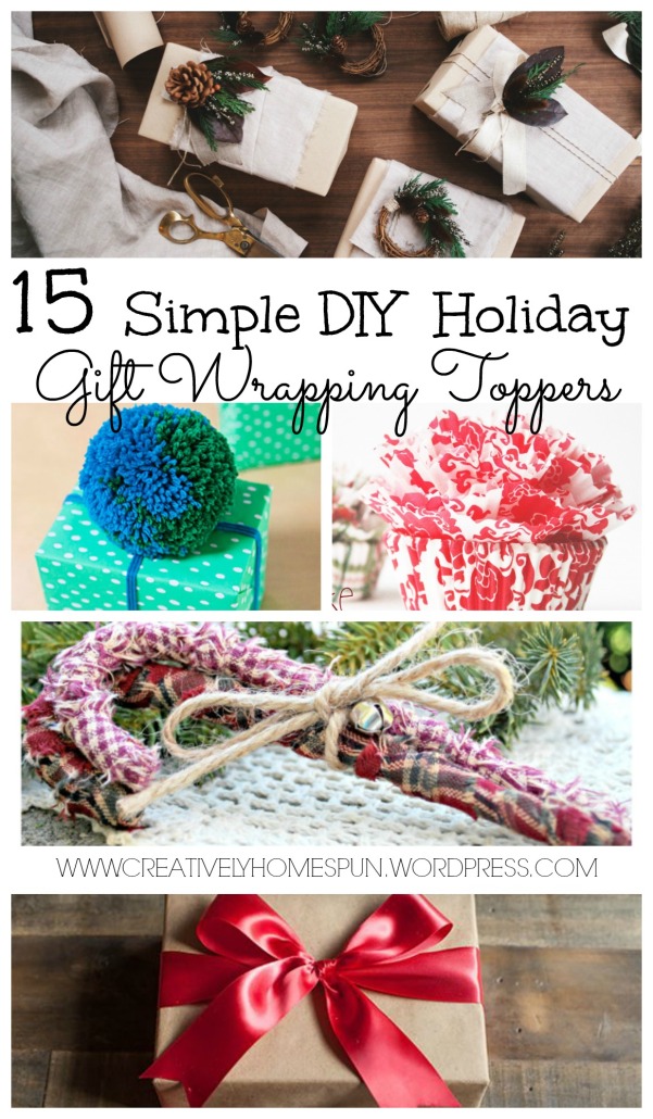 15 Simple DIY Holiday Gift Wrapping Toppers